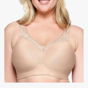 Glamorise Full Figure Plus Size MagicLift Seamless Firm Support Bra Wirefree 34G